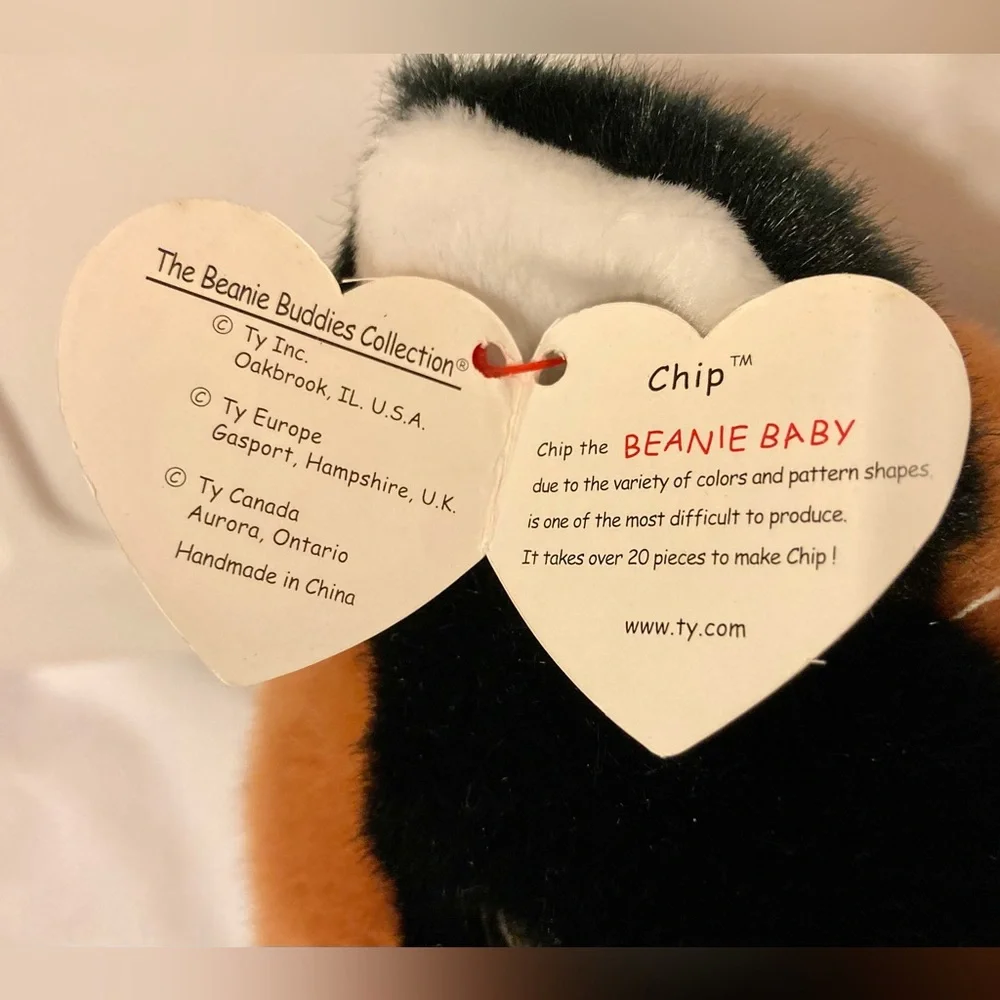 Ty “Chip” buddy & beanie Calico cat set
